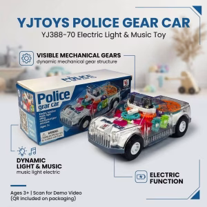 YJTOYS Police Gear Car YJ388-70 – Electric Light & Music Toy Car